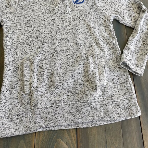 NHL Tampa Bay Lightning Mock Neck Gray Womens Sweater - Size M 8/10 (T8) - Picture 5 of 9